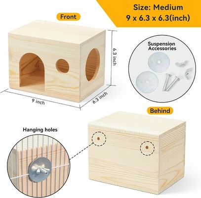Hütte für kleine Tiere aus Holz mit einem soliden Muster zu einem erschwinglichen Preis