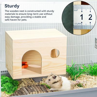 Hütte für kleine Tiere aus Holz mit einem soliden Muster zu einem erschwinglichen Preis