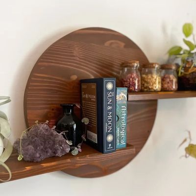 Holz-Wandregal Schwimmbad-Kristall-Display-Anlage-Stand für Wohnzimmer-Display