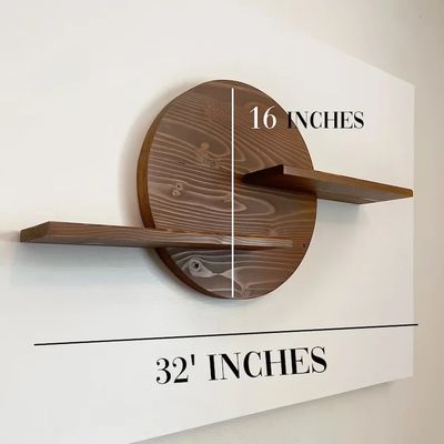 Holz-Wandregal Schwimmbad-Kristall-Display-Anlage-Stand für Wohnzimmer-Display