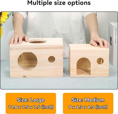 Hütte für kleine Tiere aus Holz mit einem soliden Muster zu einem erschwinglichen Preis