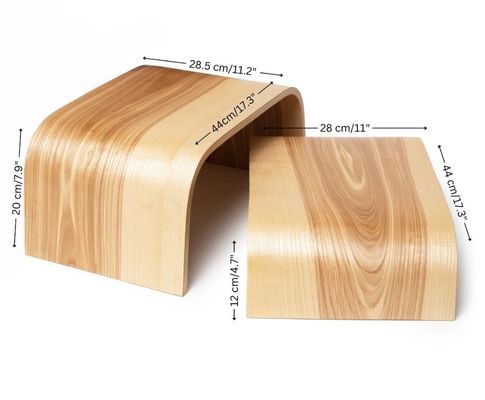 Tragbare Holz Kinderhocker Custom Logo Zwei Stufenleiter für Küche PANEL Toilettenschritte