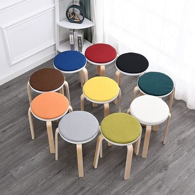 Modernes Design Holzstuhl für die Küche Essen 4 Fuß Staubdichtes rundes Hockerstand