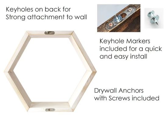 Wooden Hexagon Shelves Die perfekte Mischung aus Funktion und Stil für Ihre Küche