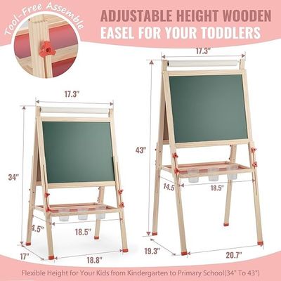 Massivholz einstellbarer Doppelseitiger Zeichner Standschalke mit Kiefermaterial