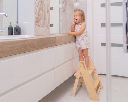 Speichern Sie Platz Holz Badezimmer Kinder Hocker Schritt Hocker für Kinder und Erwachsene auf Wunsch