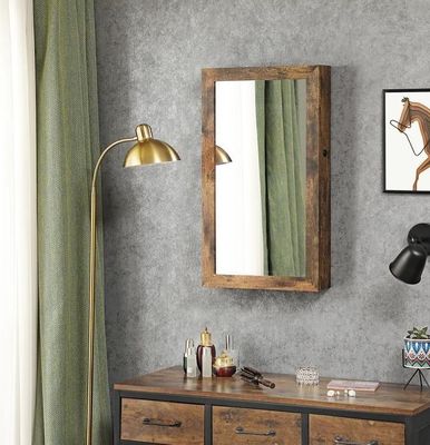 Umweltschutz Schmuckschrank an der Wand/an der Tür mit Vollspiegel und 6 LEDs