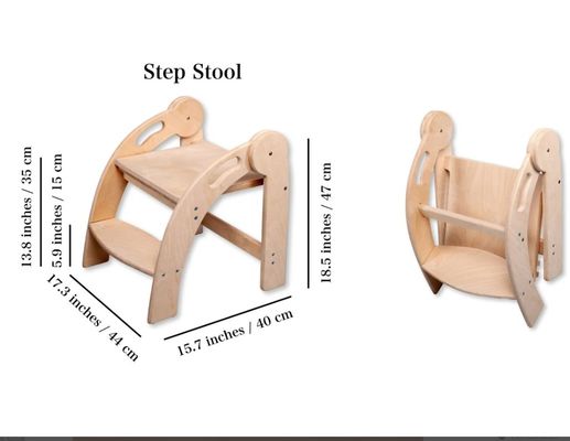 Customized Logo Holz-Schritt Hocker für Kinder Klappbar Kleinkind Hocker Montessori Design