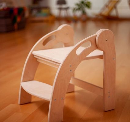 Customized Logo Holz-Schritt Hocker für Kinder Klappbar Kleinkind Hocker Montessori Design
