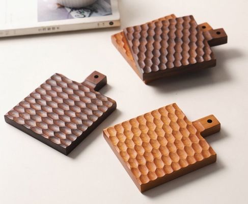 Massivholz Kreative Isolationsmatte für Kirschholz Anti-Brennen Kaffeetasse Halter