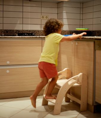 Customized Logo Holz-Schritt Hocker für Kinder Klappbar Kleinkind Hocker Montessori Design