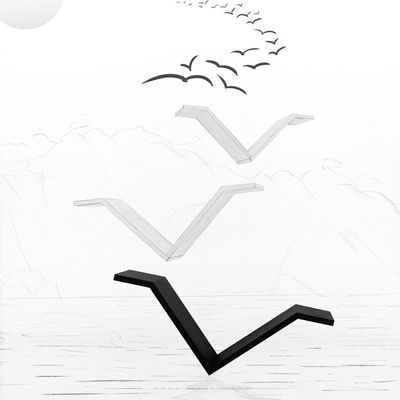 Rechteckige Wand montierte Schreibtisch Bücherregal Set von 2 Sumgar Bücherregale an den Wänden für das Schlafzimmer