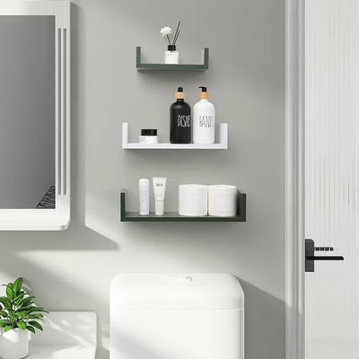 Weiße und grüne Wandlager U-förmige schwimmende Regale für Mikrowellen