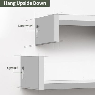 Weiße und grüne Wandlager U-förmige schwimmende Regale für Mikrowellen