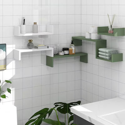 Weiße und grüne Wandlager U-förmige schwimmende Regale für Mikrowellen