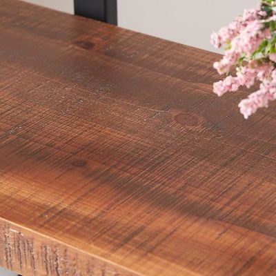 Rechteck 4 Stufe Natur 4 Regal Rustikales Solides Echtholz Bücherregal Metall Bücherregal Wohnzimmermöbel