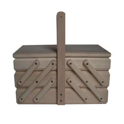 Nähkiste Natürliche Farbe Lagerung Holz handgefertigt Einstellbar 5 Tage Maßgeschneiderte Kiefer