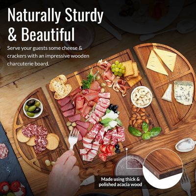 All-Season Holz runden Käsebrett Set einzigartige Holz Schokolade Bretter Extra großer Käse Tray