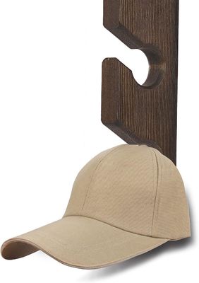 Wandmontierte Baseballkappen aus Holz mit Seidenschirmdruck