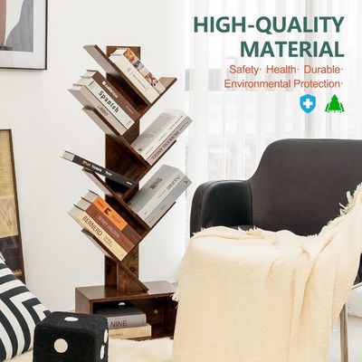 Handgefertigt 6 Regale Retro Boden Stehbuchschrank Hohe Holzbuchlagerregal Organisator Regale