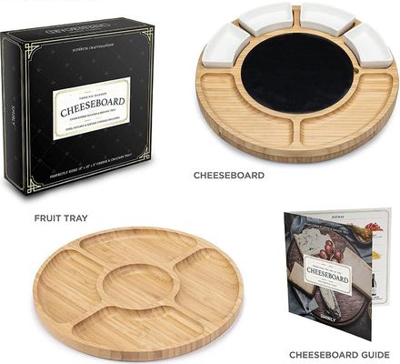 Rechteckiger Bambus Käse Teller und Messer Set für kommerzielle Käufer Geschenkgeschäfte