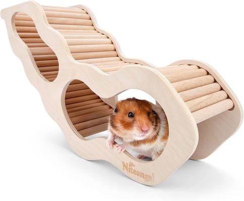 Beispiel kostenloses Holz-Hamsterhaus mit Kletterleiter und geheimen Peep-Tunnel