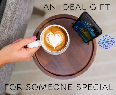 Spezifischer Couchtisch Modernes Holztrinktisch mit Telefonmontage und kleiner runder Größe