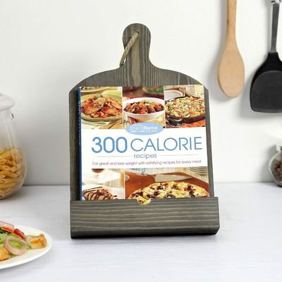 Rezeptbuchhalter im Stil von rustikalem Holz verstellbar und faltbar für die Küchenlagerung