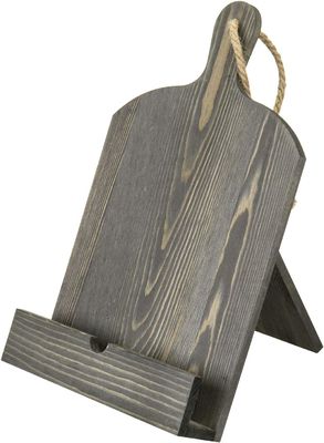 Rezeptbuchhalter im Stil von rustikalem Holz verstellbar und faltbar für die Küchenlagerung