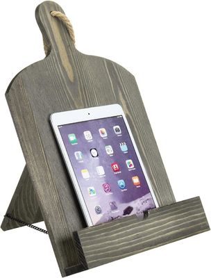 Rezeptbuchhalter im Stil von rustikalem Holz verstellbar und faltbar für die Küchenlagerung