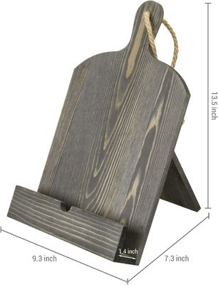 Rezeptbuchhalter im Stil von rustikalem Holz verstellbar und faltbar für die Küchenlagerung