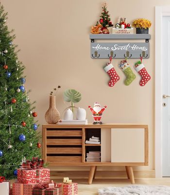 Schlüsselhalter mit Holz, Wandhalter Schlüsselbügel