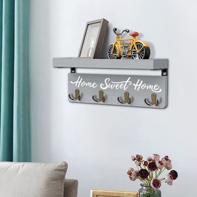 Schlüsselhalter mit Holz, Wandhalter Schlüsselbügel