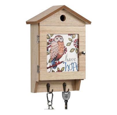 8 Haken Holzschlüsselhalter für Wandmontage Haushaltsschlüsselregal Organisator und Platzretter