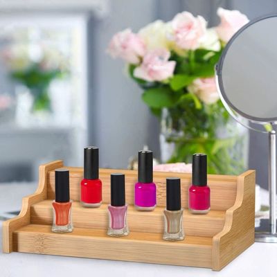 3 Stufe Bambus Erweiterbares Display Regal Geschenkpaket Küchenschrank Organisator OEM / ODM