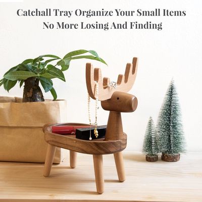 Home Dekorative Holz-Catchall-Tray mit individueller Form 7,75 "L x 7,75" W x 48,5 "H