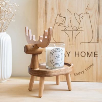 Home Dekorative Holz-Catchall-Tray mit individueller Form 7,75 "L x 7,75" W x 48,5 "H