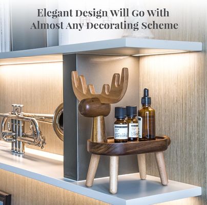 Home Dekorative Holz-Catchall-Tray mit individueller Form 7,75 "L x 7,75" W x 48,5 "H