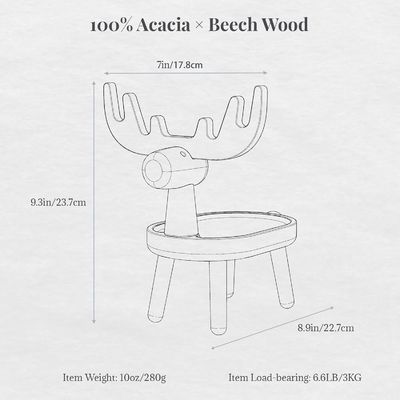 Home Dekorative Holz-Catchall-Tray mit individueller Form 7,75 "L x 7,75" W x 48,5 "H