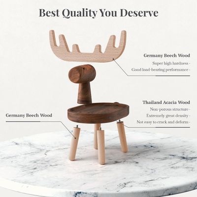 Home Dekorative Holz-Catchall-Tray mit individueller Form 7,75 "L x 7,75" W x 48,5 "H