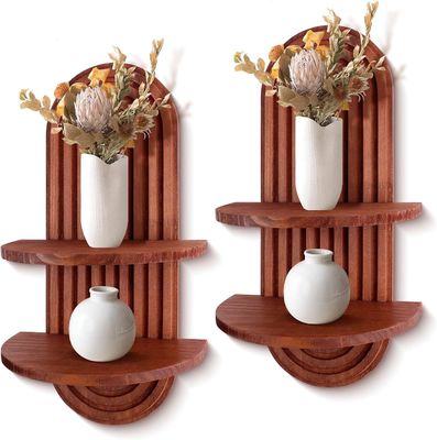 Regenbogenbogenregal für Wandlager und schwimmende Regale auf Holzregal