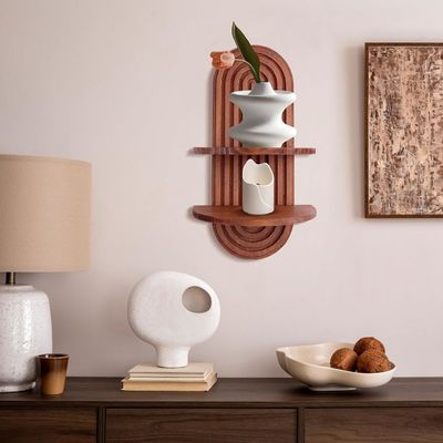 Regenbogenbogenregal für Wandlager und schwimmende Regale auf Holzregal