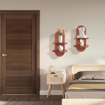 Regenbogenbogenregal für Wandlager und schwimmende Regale auf Holzregal