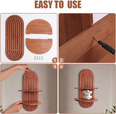 Regenbogenbogenregal für Wandlager und schwimmende Regale auf Holzregal