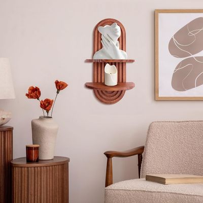 Regenbogenbogenregal für Wandlager und schwimmende Regale auf Holzregal