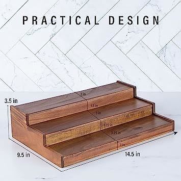 BAMBOO 3-Schicht wasserdicht schieferfreies Regal Holz Gewürzregal Organisator für Küchendesign
