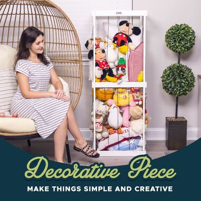 Ball-Speicher Tier Zoo Käfig-Organisator Funktionelles Design für gefülltes Plüssig-Spielzeug Halter