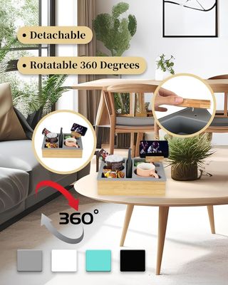 Wasserdichtes Bambusholzsofa Snack-Organisator zum Drucken