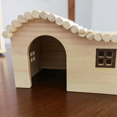 Geschenk Handwerk Tierbett Industrie Holz Igel Haus zum Klettern Schönes Naturholz