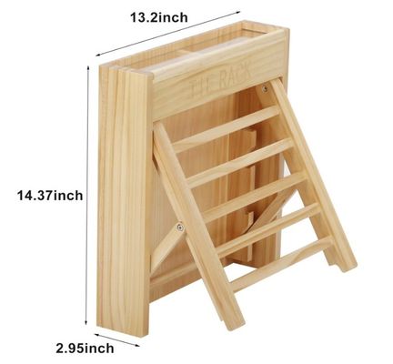 Stylisch aussehen Wand montiert Holz Krawatten Organisator Gürtel Hanger Krawattenhalter für Platzersparnis